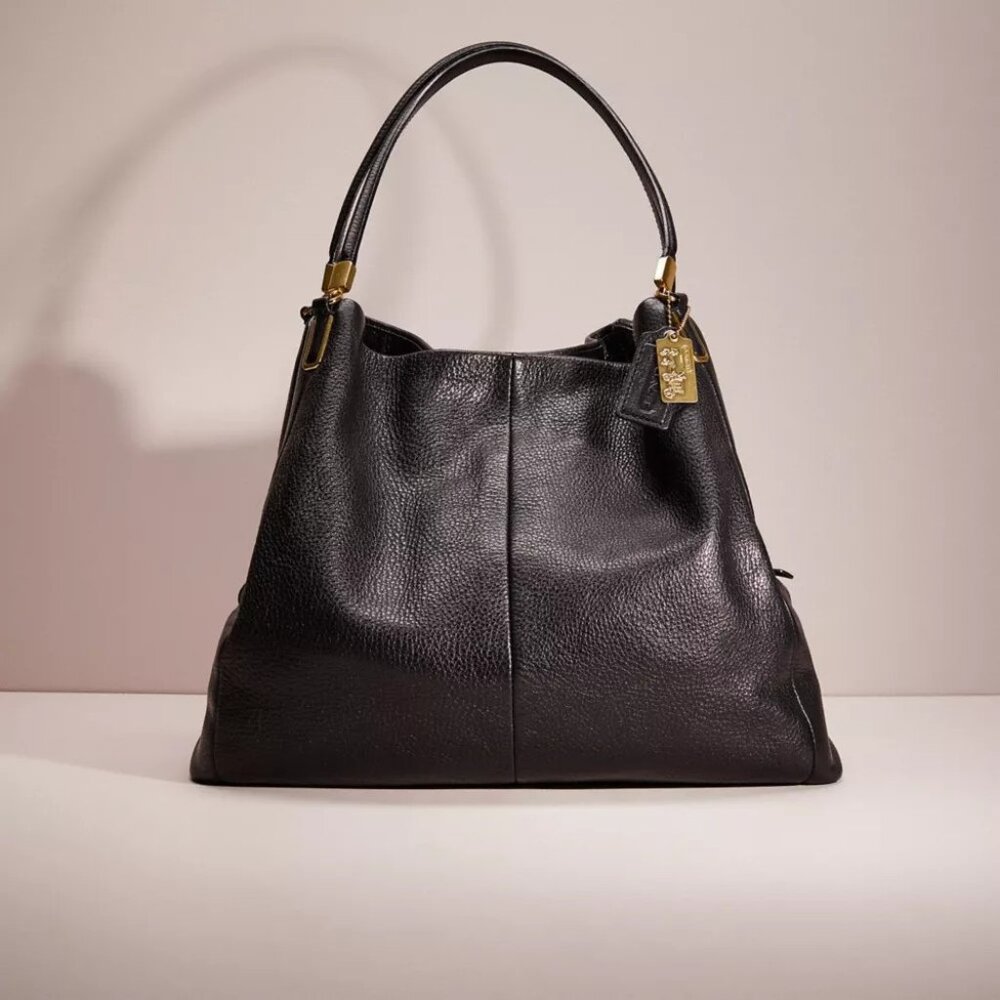 Euc Coach Phoebe Black Leather Handbag Tote Purse
